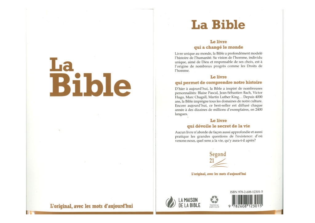 La Bible, l'original, avec les mots d'aujourd'hui